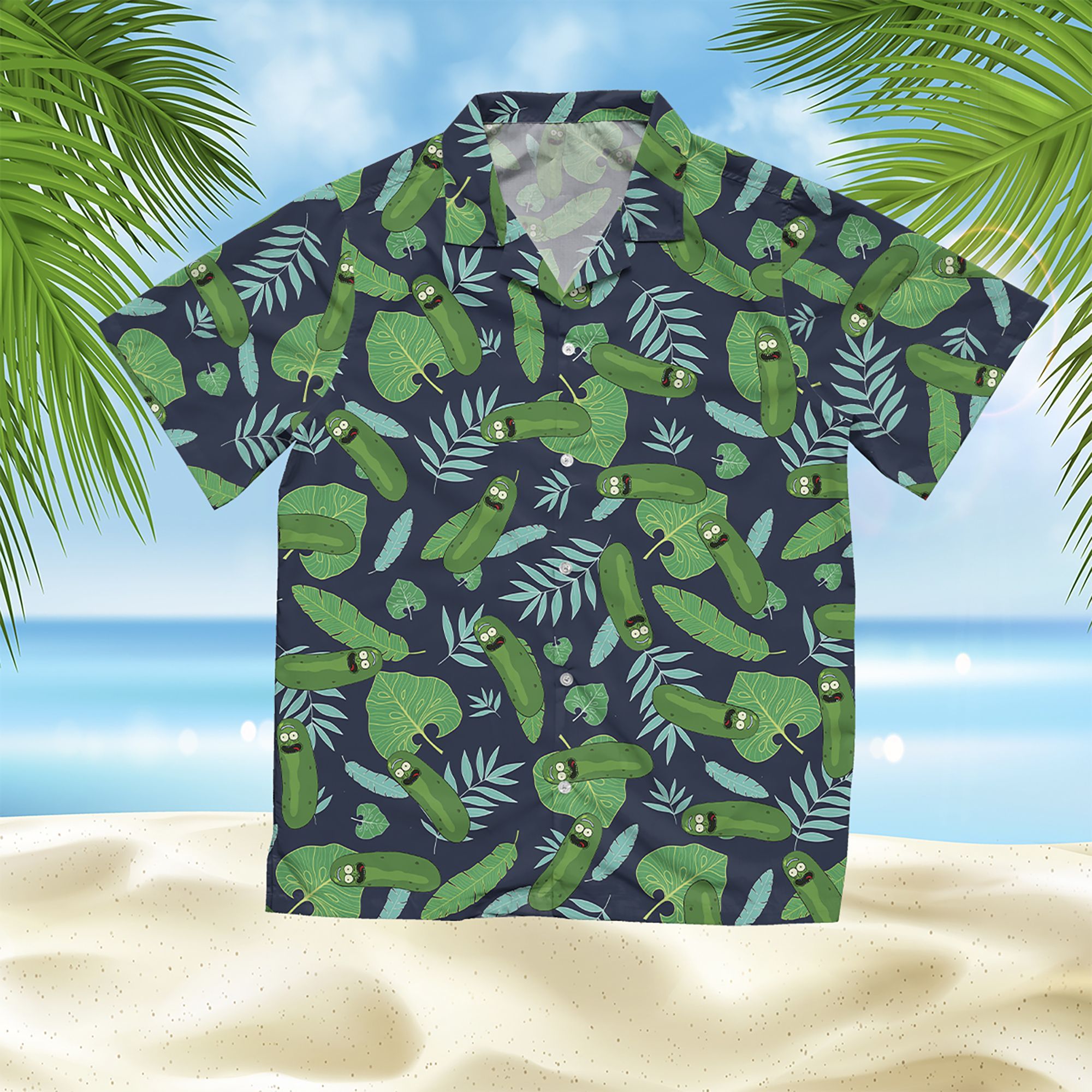 Rick And Morty Pickle Rick Hawaiian Shirt