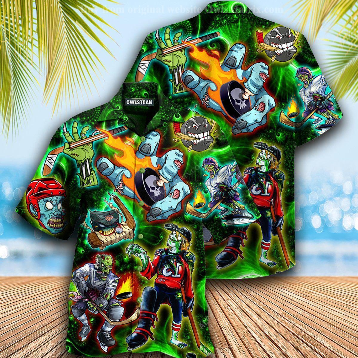 Ice Hockey Shut Your Five Hole Ice Hockey Edition – Hawaiian Shirt