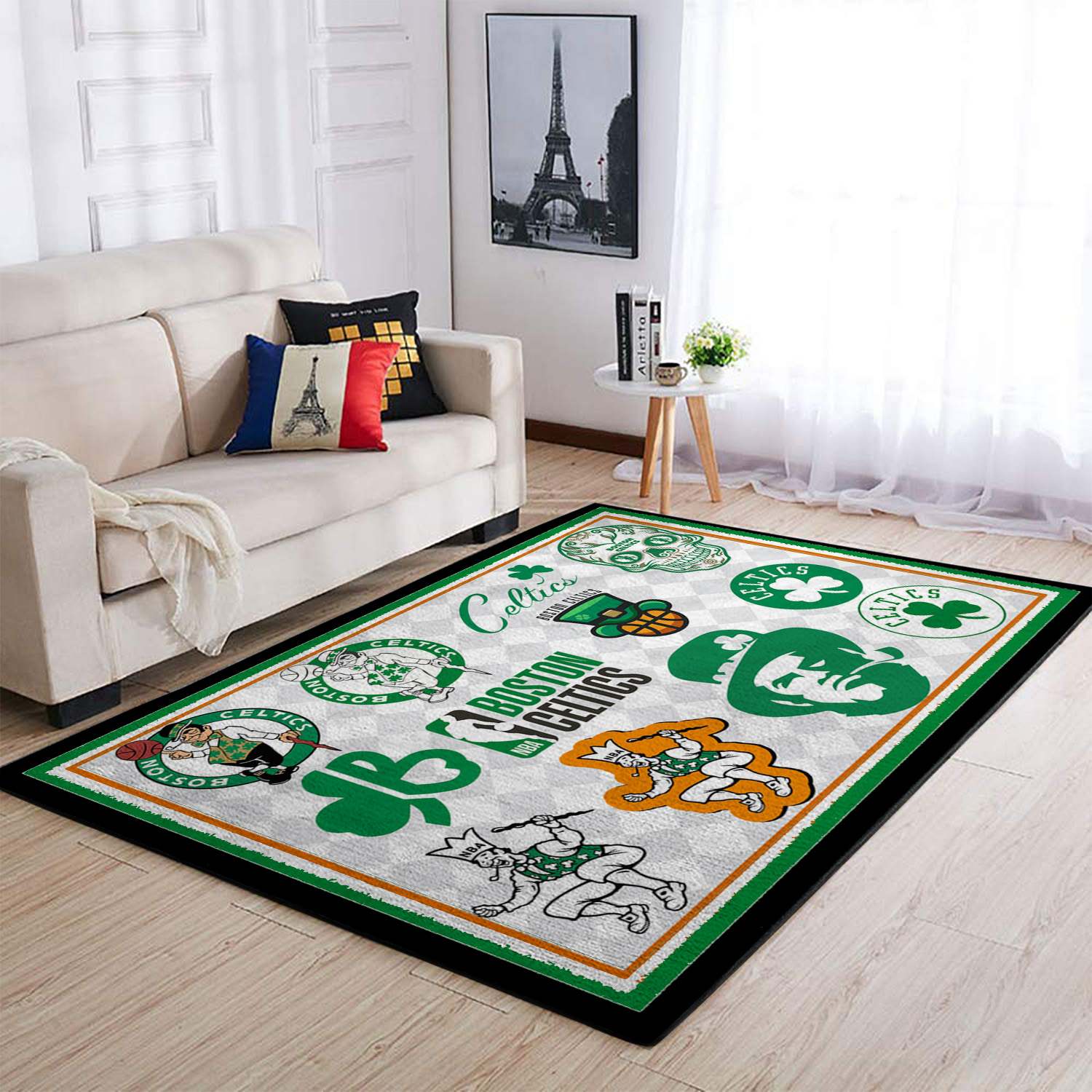 Boston Celtics Area Rugs Living Room Carpet SIC251204 Basketball Rugs Local Brands Floor Decor