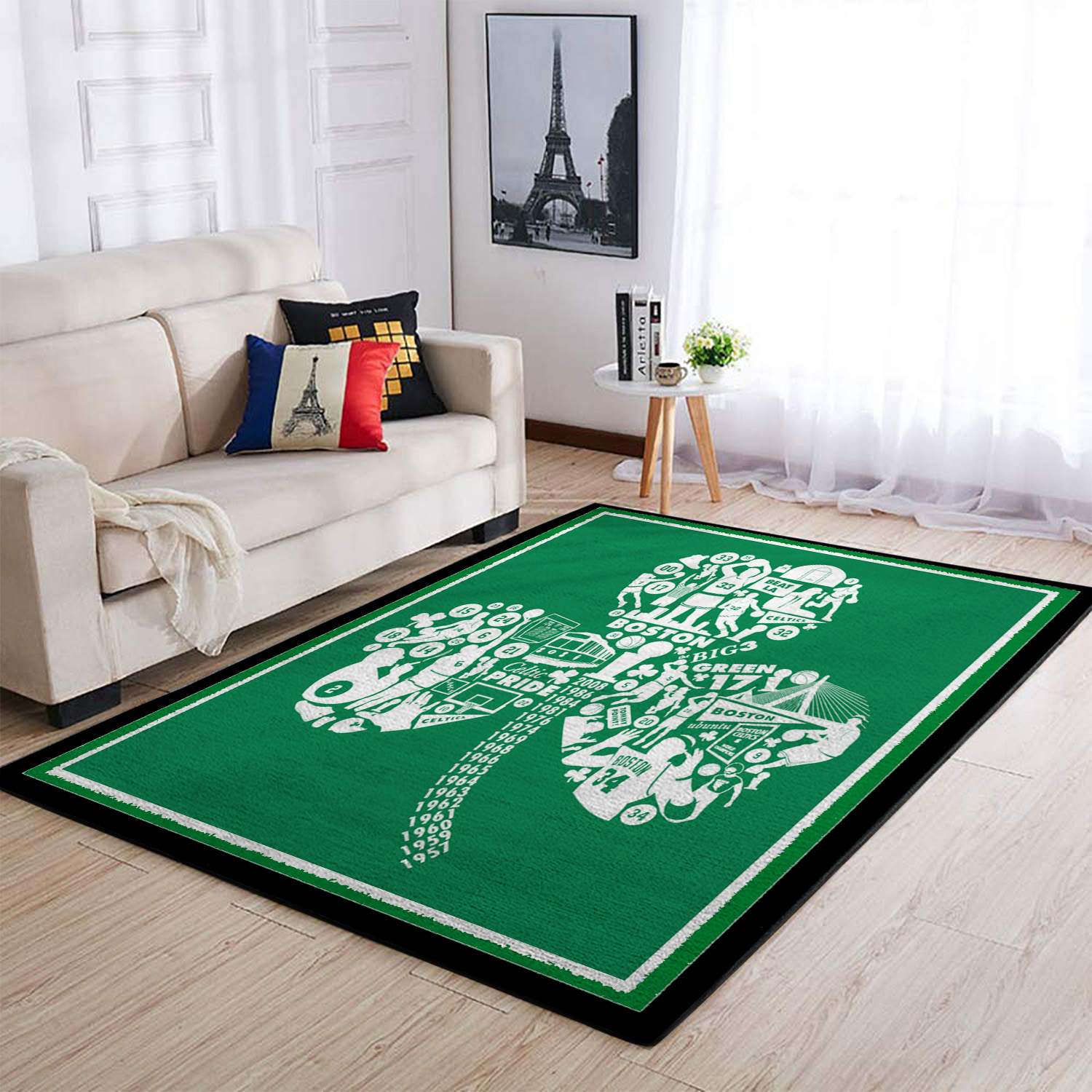 Boston Celtics Area Rugs Living Room Carpet SIC251206 Basketball Rugs Local Brands Floor Decor