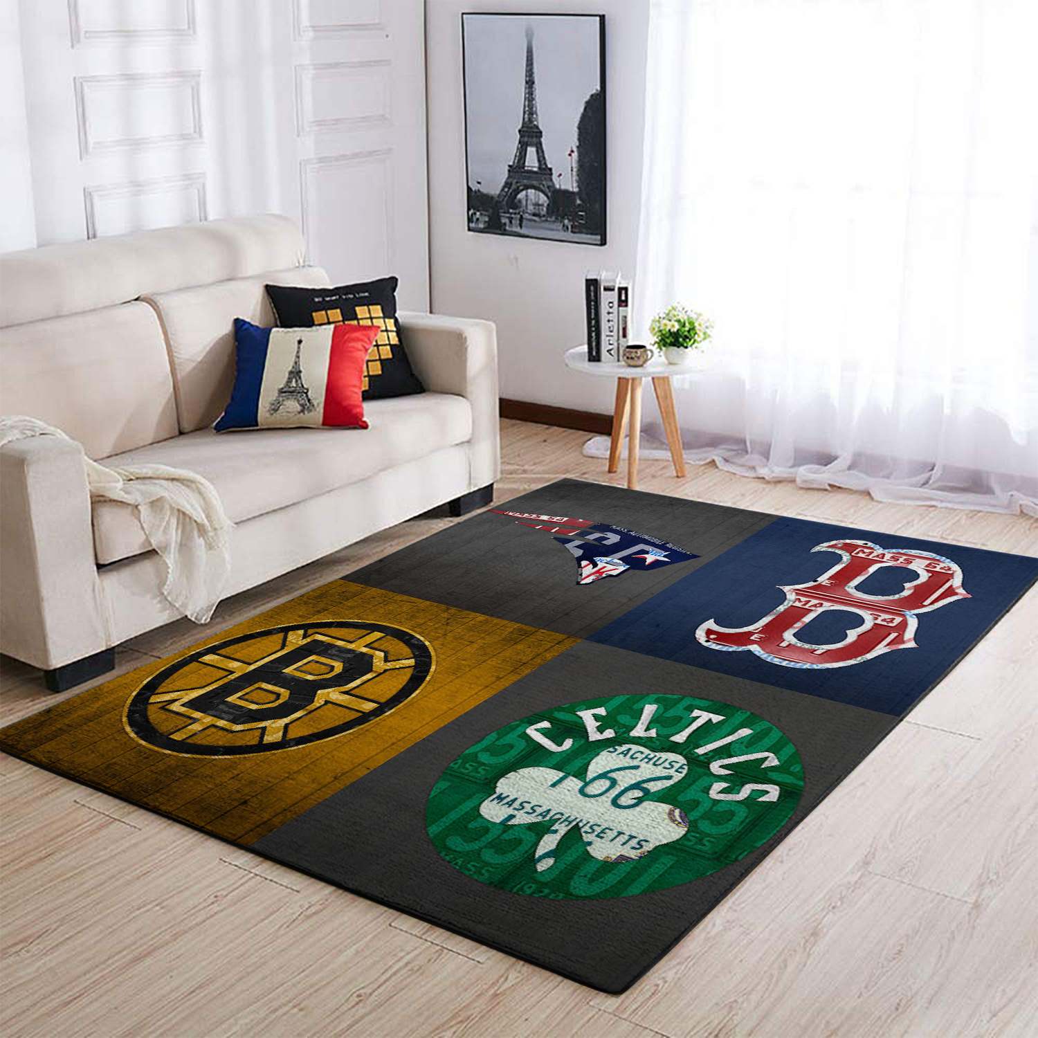 Boston Celtics Area Rugs, Boston Red Sox Area Rug, Boston Bruins Area Rug, New England Patriots Living Room Carpet FN261243 Local Brands Floor Decor