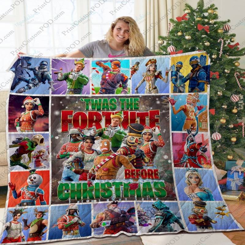 TA Fortnite Christmas Quilt Blanket Ver 17 1