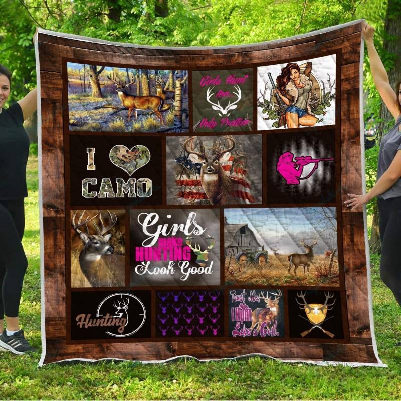 A Special Gift For Fans LL Girl Hunting Quilt Blanket