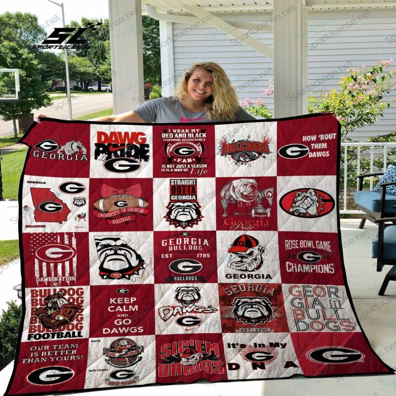 Georgia Bulldogs Quilt Blanket 02