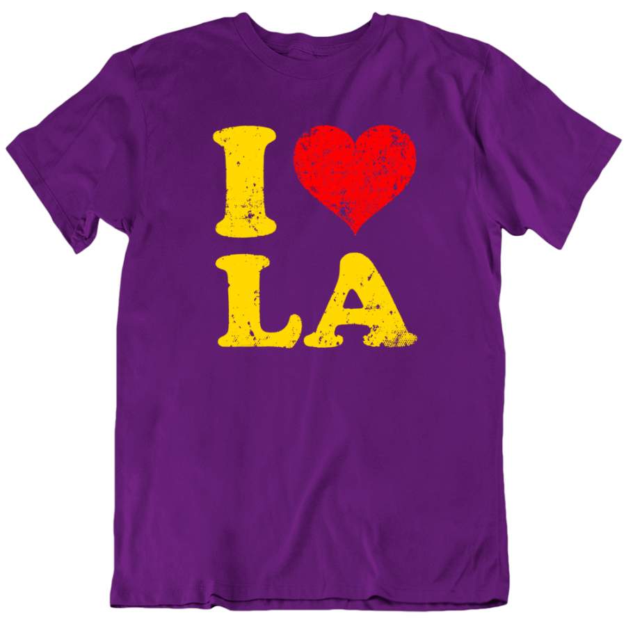 I Love La Los Angeles Basketball Fan Lebron Ad Caruso T Shirt