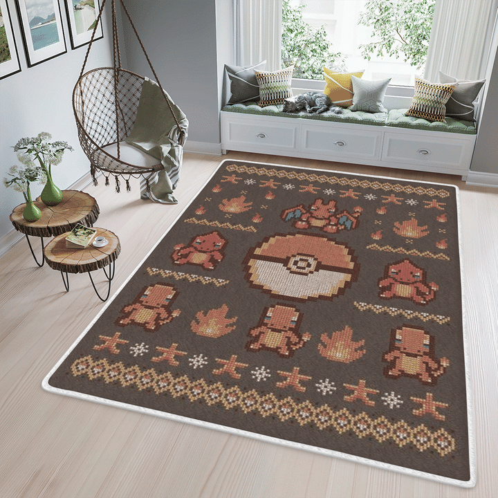 Charizard Pokemon 8 Bit Rug