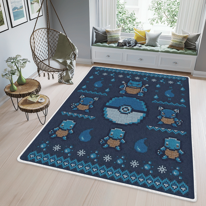 Blastoise Pokemon 8 Bit Rug