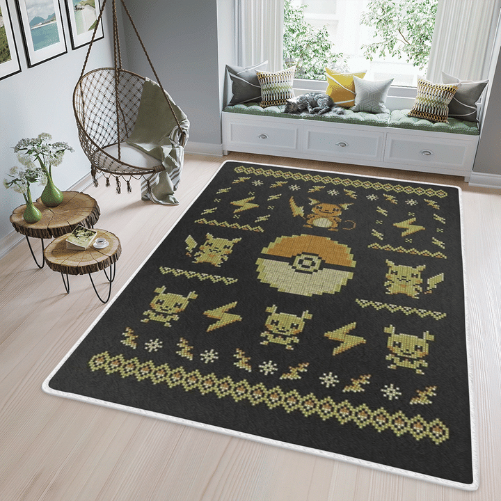 Pikachu Pokemon 8 Bit Rug