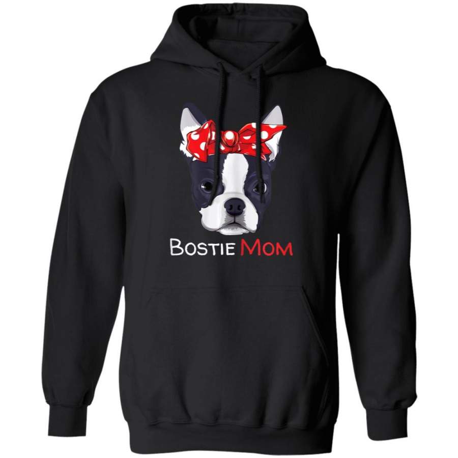 Boston Terrier Mom Bostie Women Girls Hoodie