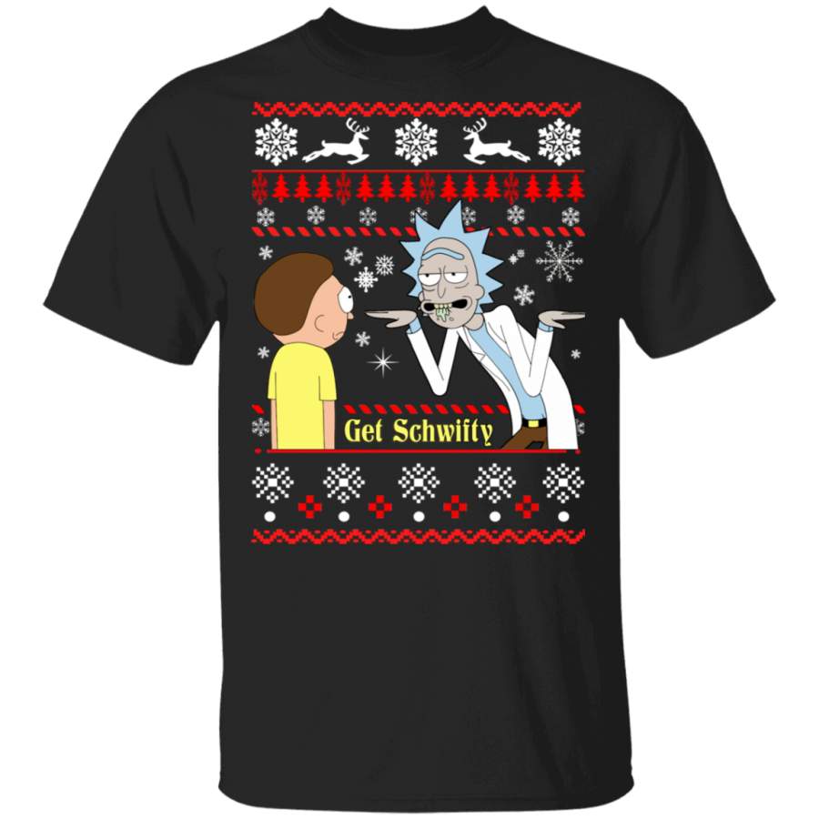 Rick And Morty Christmas Shirt Get Schwifty