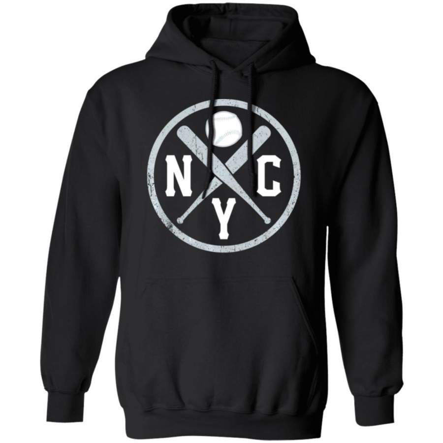 Cool NYC Baseball Bats New York City Vintage Distressed Hoodie