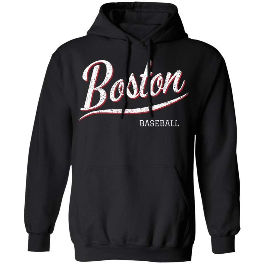 Distressed Pro Baseball Fan Vintage Boston Retro Baseball Hoodie