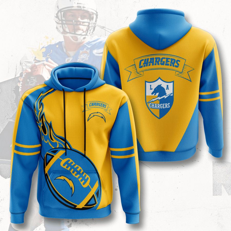 Fall/winter Los Angeles Chargers men’s 3D digital printing hoodie