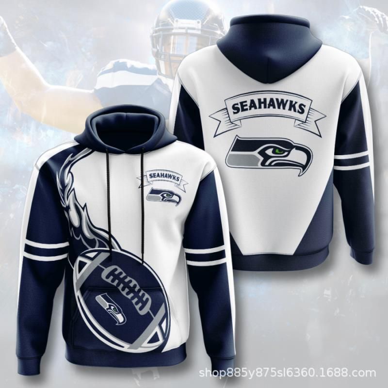 Fall/winter Seattle Seahawks men’s 3D digital printing hoodie