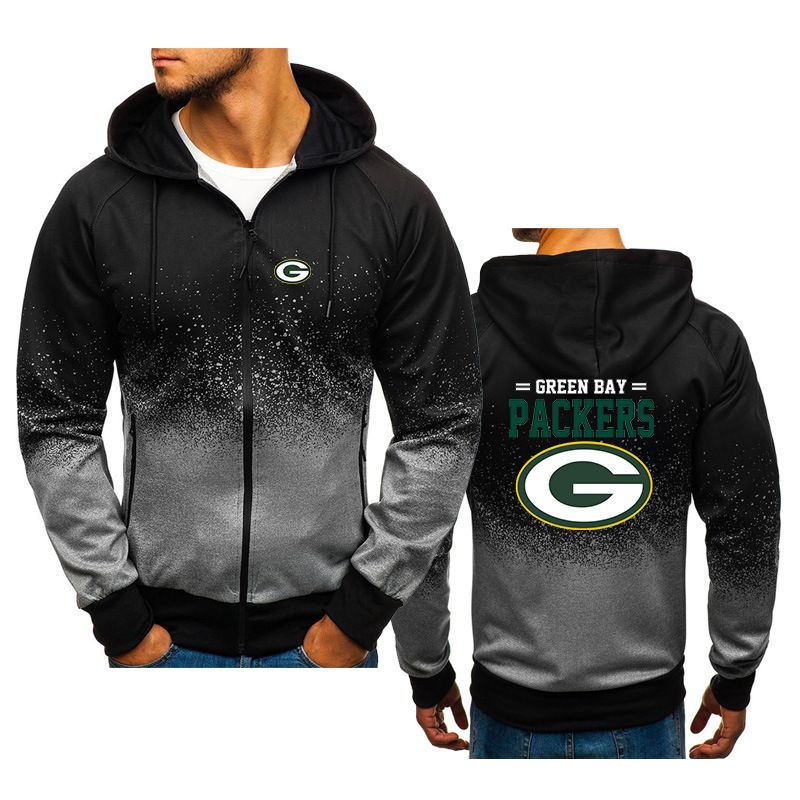 Green Bay Packers Men’s Gradient Zip Performance Fleece Hoodie