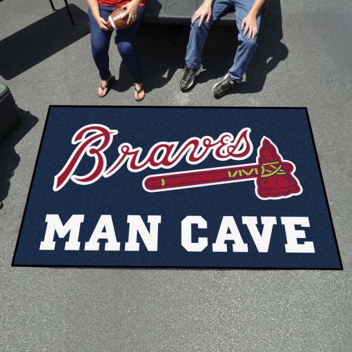 Atlanta Braves Man Cave Ultimat Logo Custom Area Rug Carpet Full Sizes Home Living Rugs Carpet Decor