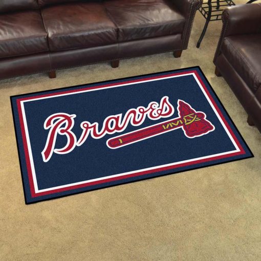 Atlanta Braves Logo Custom Area Rug Carpet Full Sizes Home Living Rugs Carpet Decor