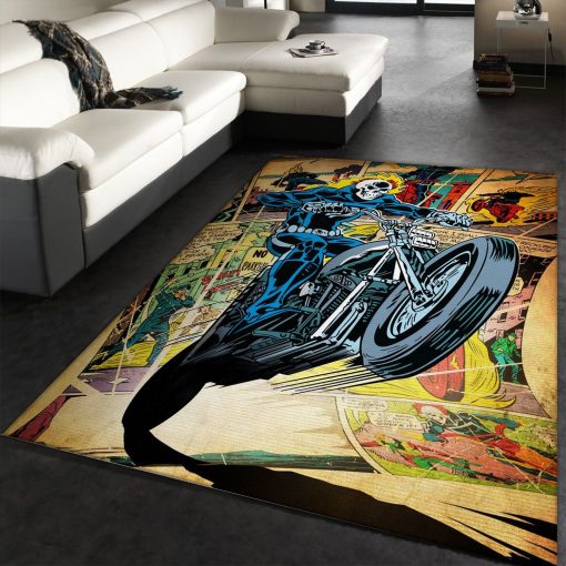 Ghost Rider Hero Movie Rug All Over Print Logo Custom Area Rug Carpet Full Sizes Home Living Rug Carpet Decor