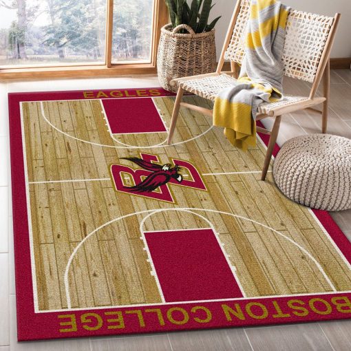 College Home Court Boston College Basketball Team Logo Rug All Over Print Logo Custom Area Rug Carpet Full Sizes Home Living Rug Carpet Decor