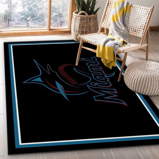 Miami Marlins Imperial Spirit Rug Rug All Over Print Logo Custom Area Rug Carpet Full Sizes Home Living Rug Carpet Decor