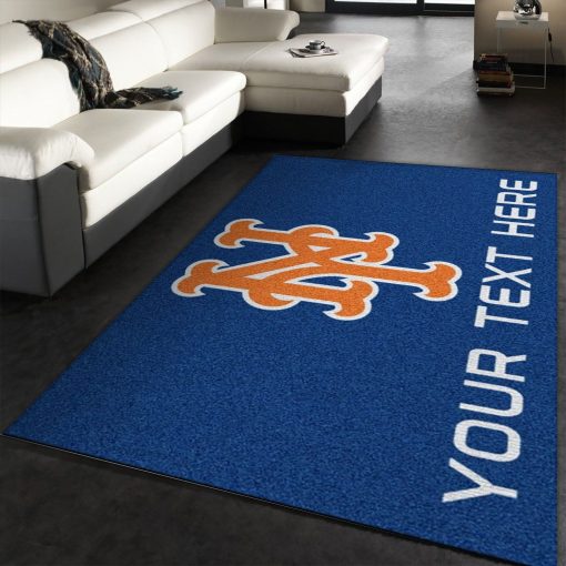 Customizable New York Mets Personalized Accent Rug Rug All Over Print Logo Custom Area Rug Carpet Full Sizes Home Living Rug Carpet Decor