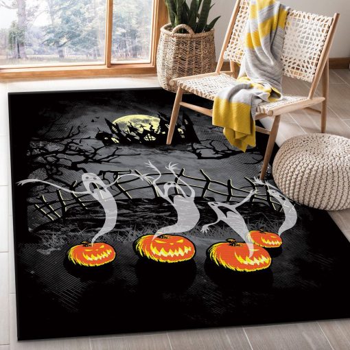 Ghosts Of Halloween Rug All Over Print Logo Custom Area Rug Carpet Full Sizes Home Living Rug Carpet Decor