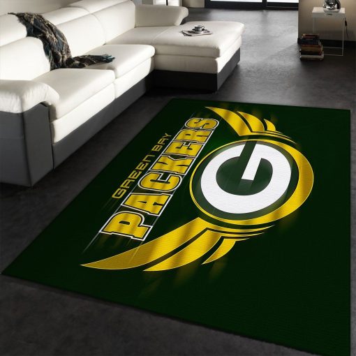 Green Bay Packers Rug All Over Print Logo Custom Area Rug Carpet Full Sizes Home Living Rug Carpet Decor