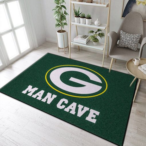 Green Bay Packers Rug Football Rug All Over Print Logo Custom Area Rug Carpet Full Sizes Home Living Rug Carpet Decor