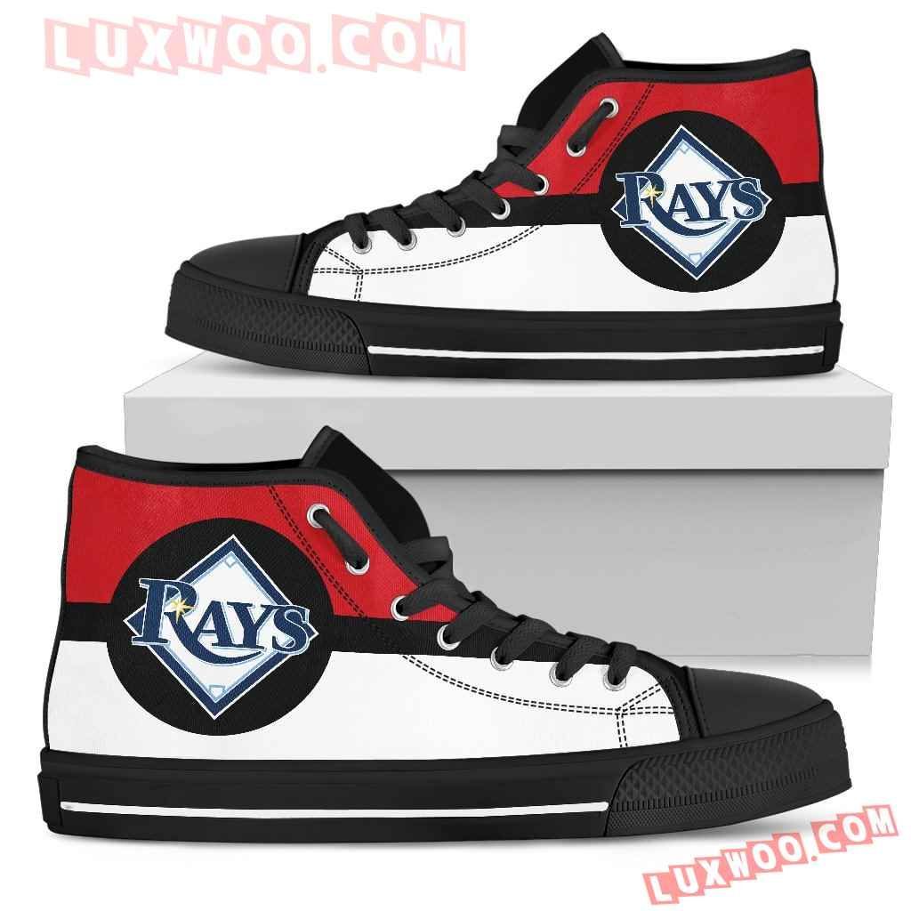 Bright Colours Open Sections Great Logo Tampa Bay Rays High Top Shoes Sport Sneakers