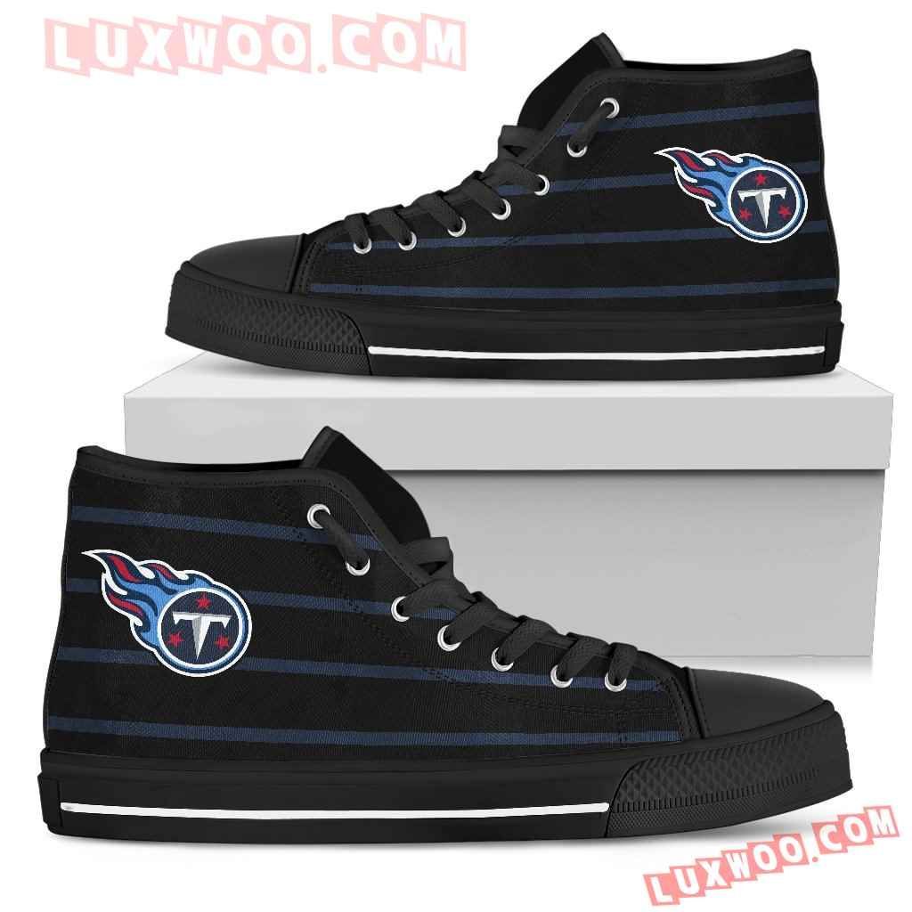 Edge Straight Perfect Circle Tennessee Titans High Top Shoes Sport Sneakers