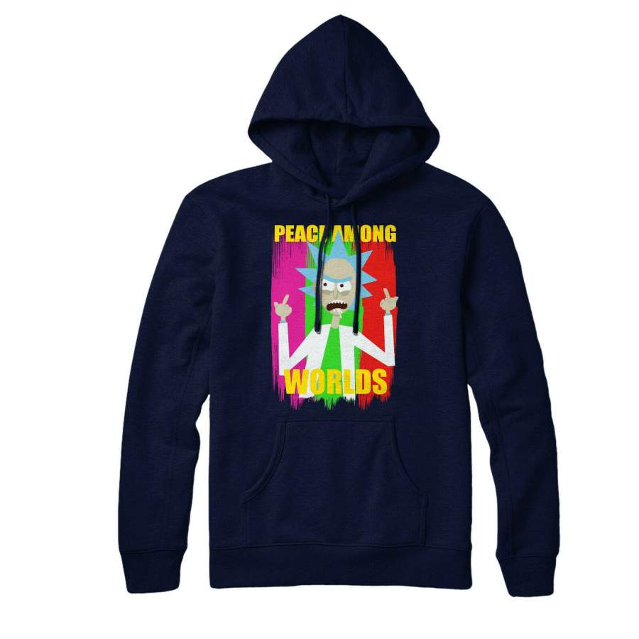 Rick and Morty Hoodie, World Peace Rick Funny Partywear Gift Top