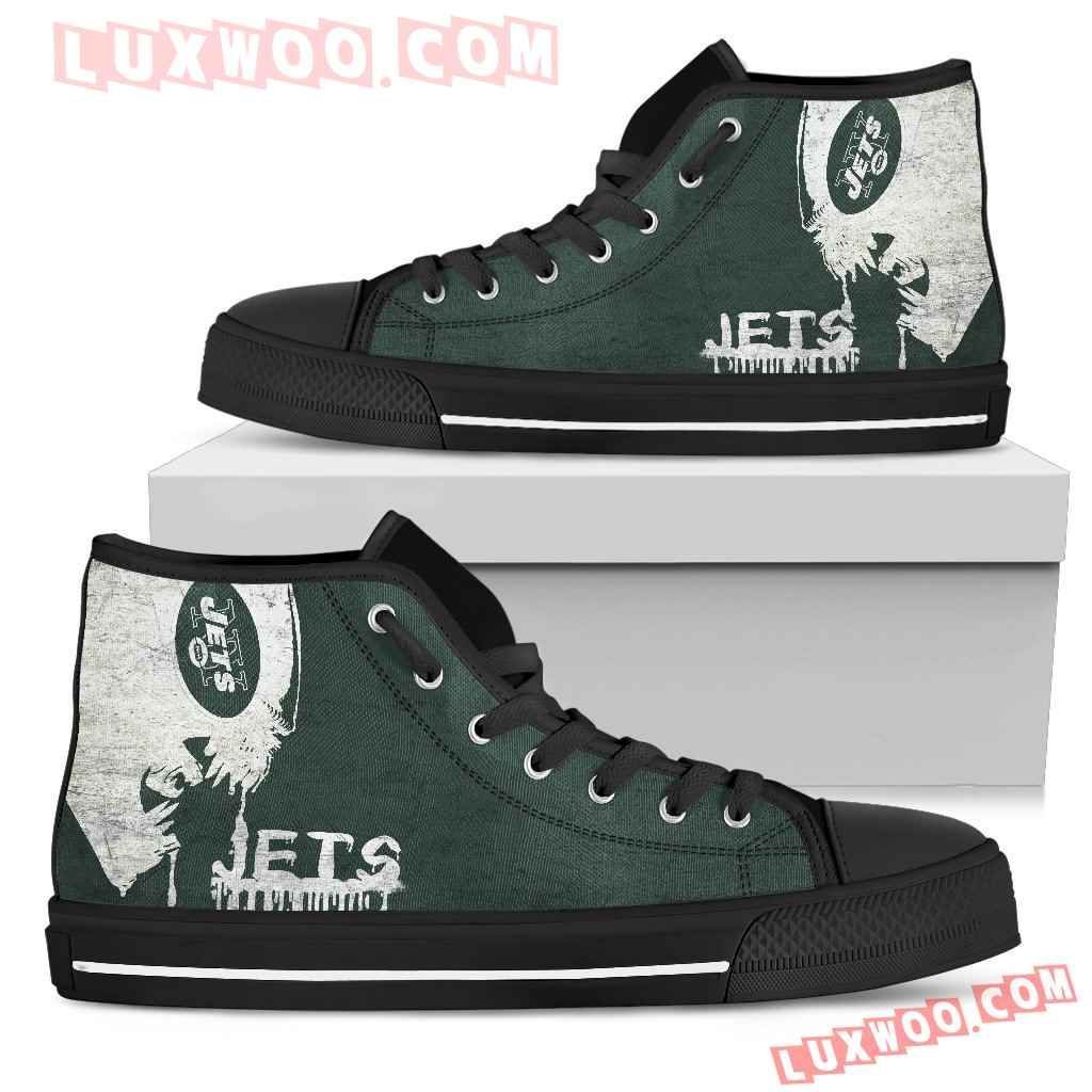 Alien Movie New York Jets High Top Shoes Sport Sneakers