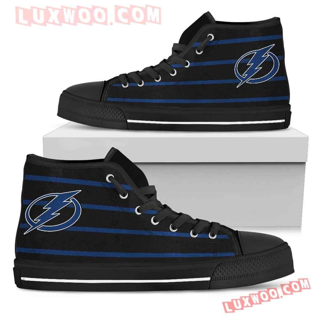 Edge Straight Perfect Circle Tampa Bay Lightning High Top Shoes Sport Sneakers