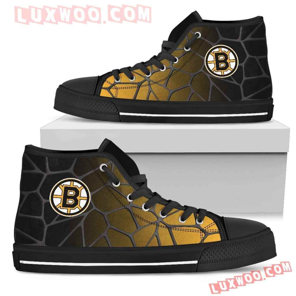 Colors Air Cushion Boston Bruins Gradient High Top Shoes Sport Sneakers