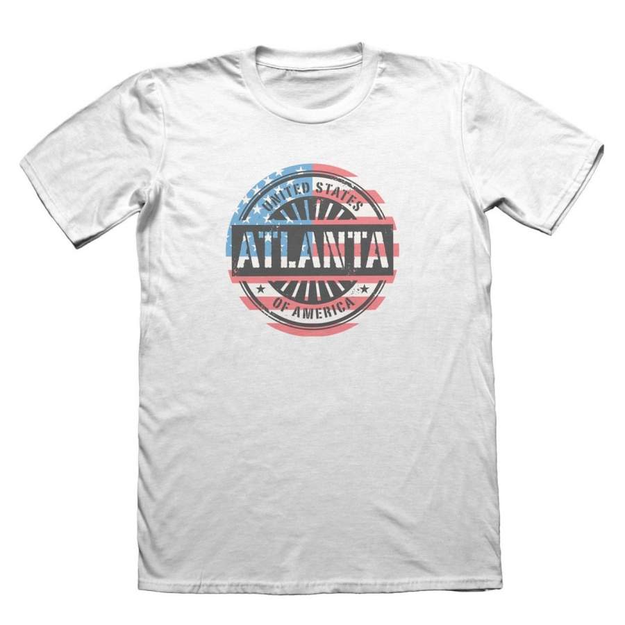 Atlanta Georgia USA Mens Cotton Short Sleeve T-Shirt