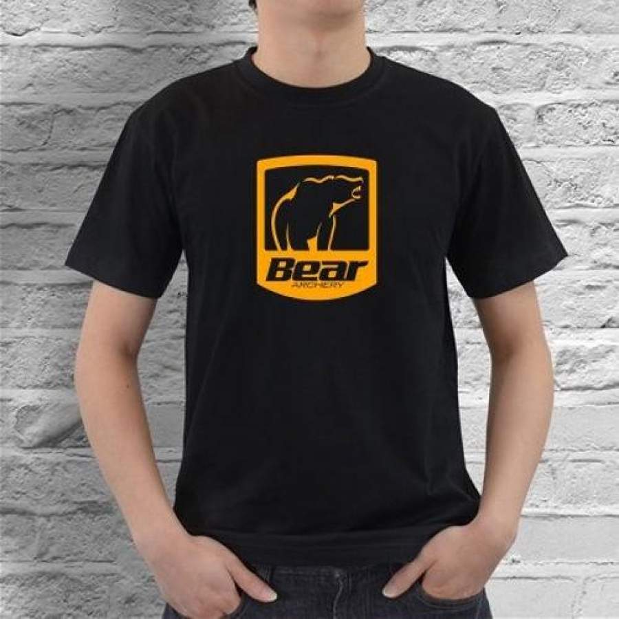 Bear Archery Hunting Bows Logo Mens Cotton Short Sleeve T-Shirt