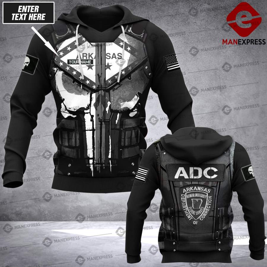 Customized Armor1 Adc – Arkansas Department Of Correction 3D All-over Pullover Hoodie Print Unisex Correctional Officer Lmt