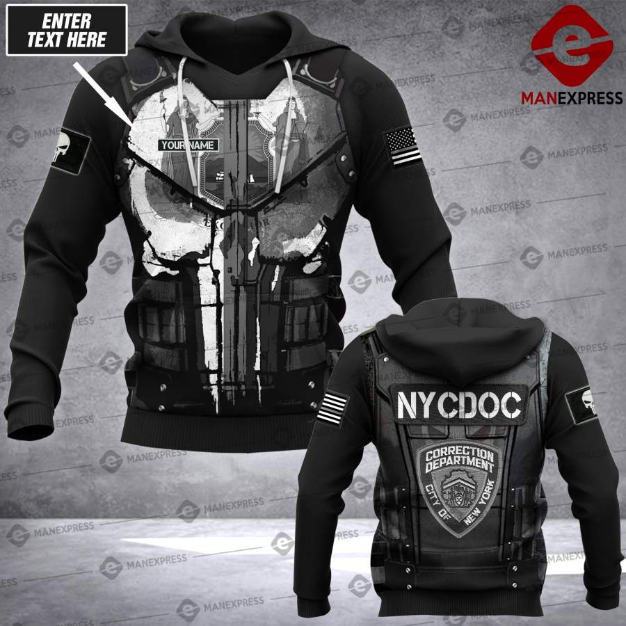 Customized Armor1 Nycdoc – New York City Department Of Correction 3D All-over Pullover Hoodie Print Unisex Correctional Officer Lmt