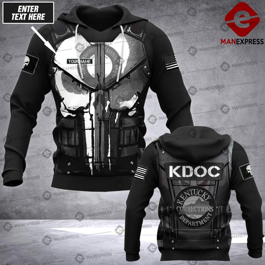 Customized Armor1 Kdoc – Kentucky Department Of Corrections 3D All-over Pullover Hoodie Print Unisex Correctional Officer Lmt