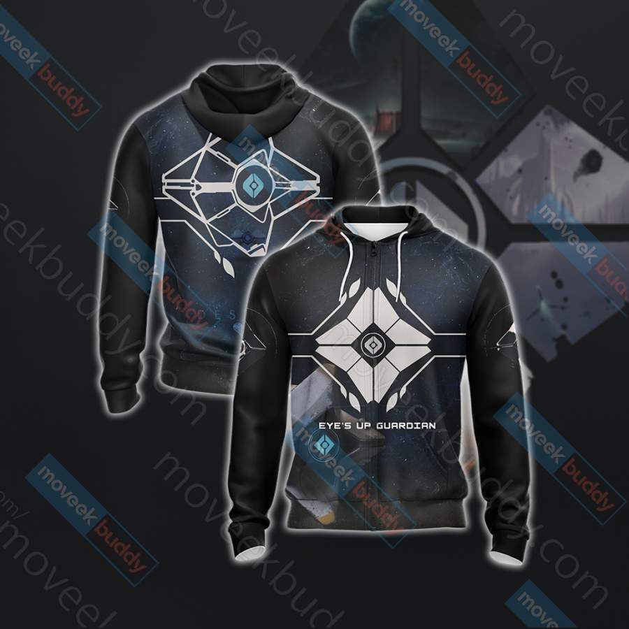 Destiny 2 Shadowkeep Ghost Emblem Zip Up All-over print unisex pullover hoodie