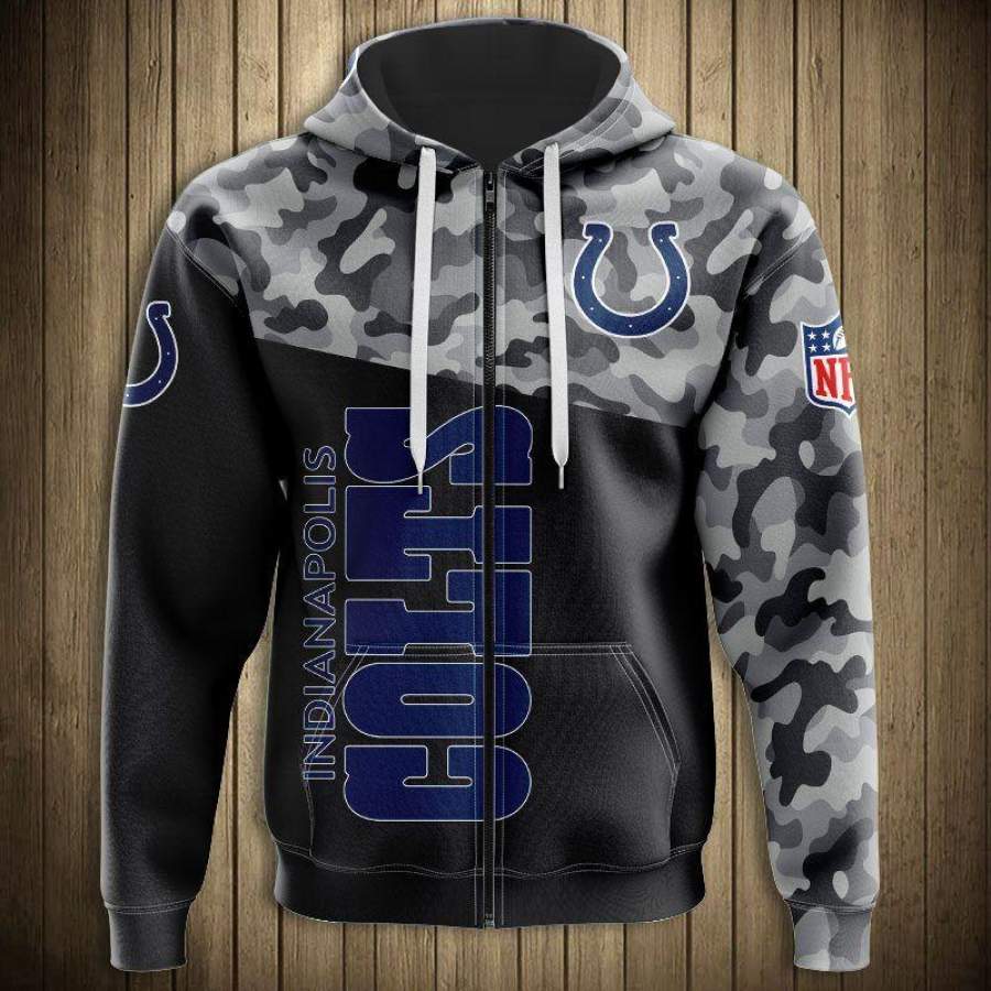 Indianapolis Colts Military Hoodie 3D Style3553 All Over Printed