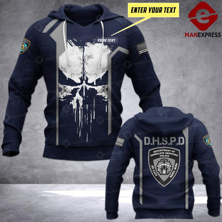 Ah Personalized New York City Department Of Homeless Services – D.H.S.P.D Police All-over Pullover Hoodie Print Unisex