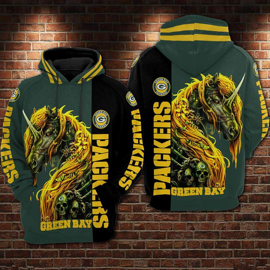 Green Bay Packers Hoodie 3D Style3074 All Over Printed