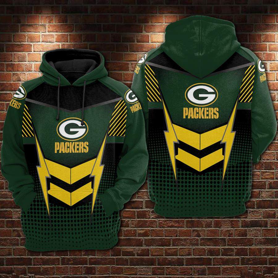 Green Bay Packers Hoodie 3D Style3046 All Over Printed