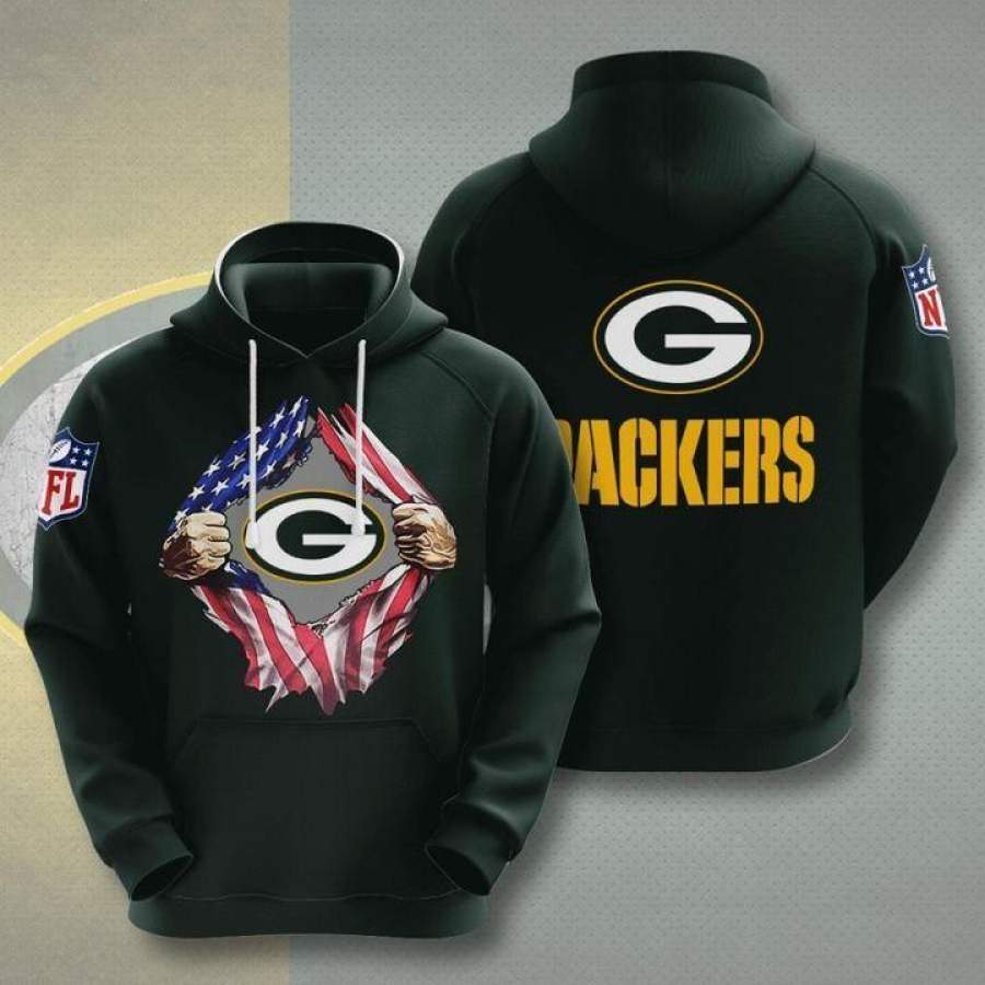 Green Bay Packers Hoodie 3D Style2973 All Over Printed