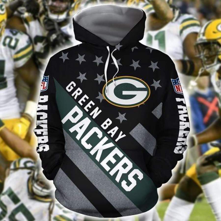 Green Bay Packers Hoodie 3D Style2958 All Over Printed