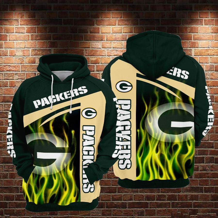 Green Bay Packers Hoodie 3D Style2970 All Over Printed