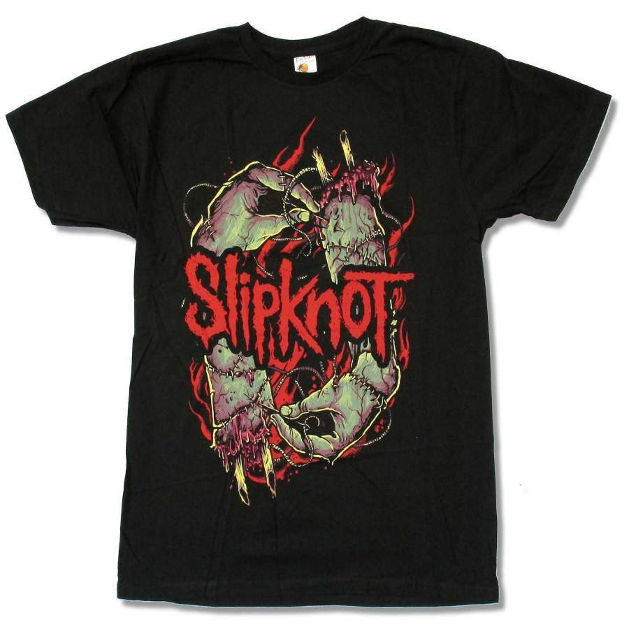 Slipknot Stitch Hands Black T Shirt New