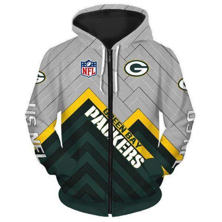 Green Bay Packers Hoodie 3D Style3023 All Over Printed