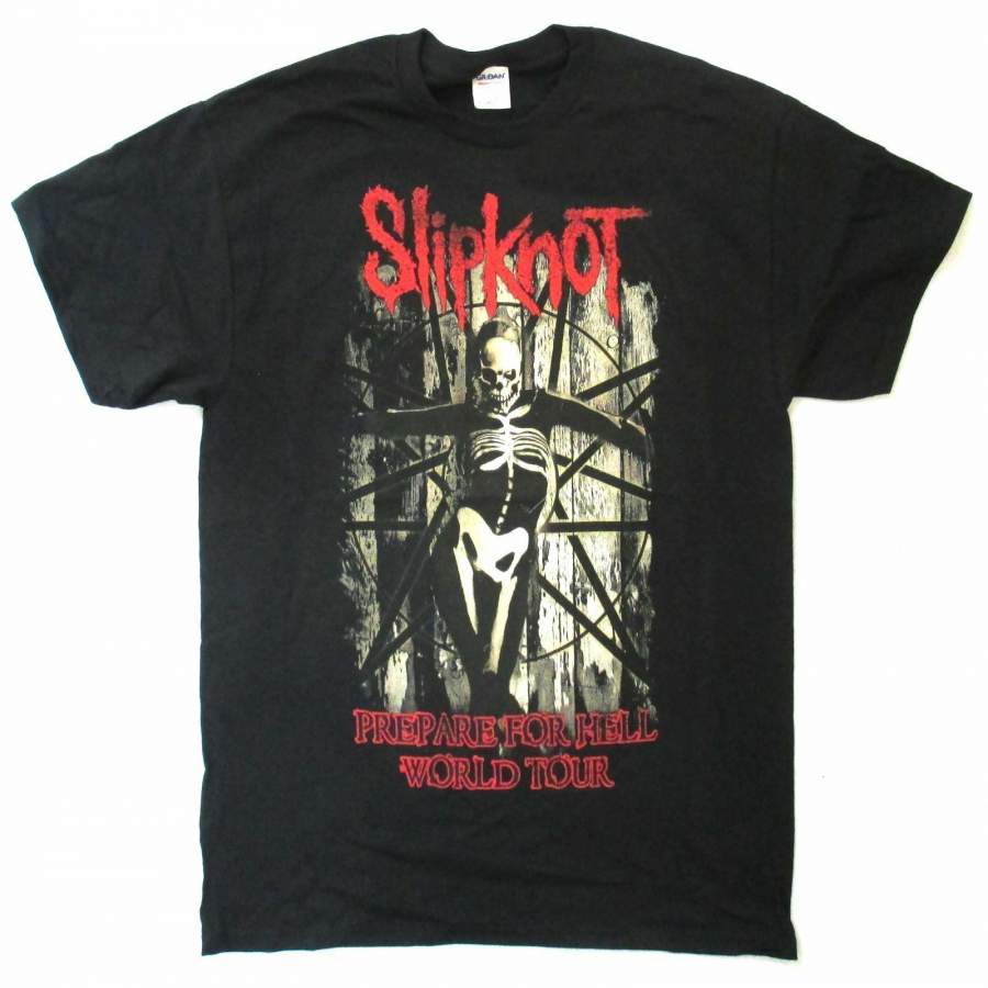 Slipknot Skeleton Prepare For Hell World Tour 2015 Black T Shirt New